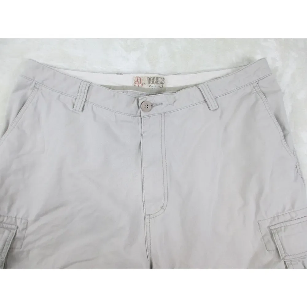 Dockers Shorts Mens 40 Brown Tan Cargo Pockets‎ Relaxed Fit Outdoors Casual